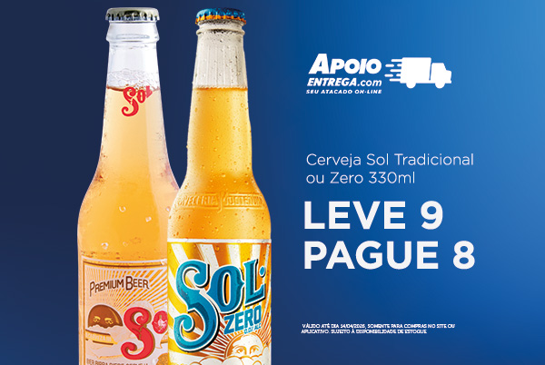 Cerveja Sol Tradicional ou Zero 330ml 14/4
